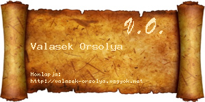 Valasek Orsolya névjegykártya